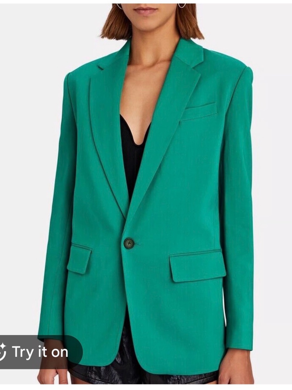A.L.C. Emerald Green Single-Button Women's Blazer.Size 4
